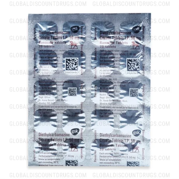 Buy Diethylcarbamazine-50mg-strip online