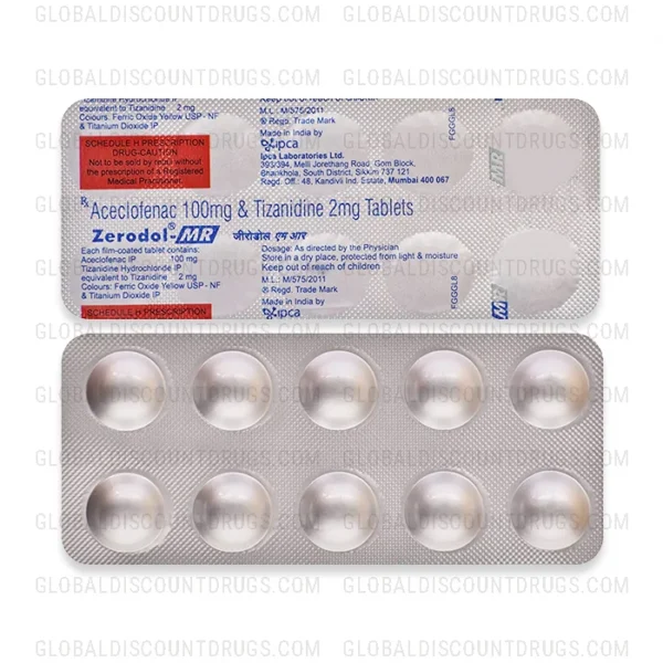 Buy Ацеклофенак-Тизанидин-100мг-2мг-стрип online