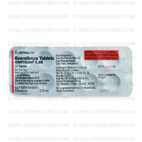 Buy Everolimus-0.25mg-strip online