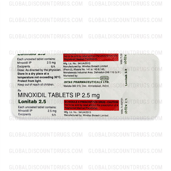 Buy Minoxidil-2.5mg-strip online