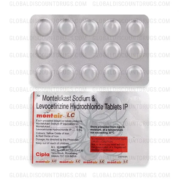 Buy Montelukast-Levocetirizine-10mg-5mg-strip online