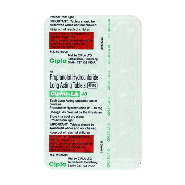 Propranolol 40mg LA strip
