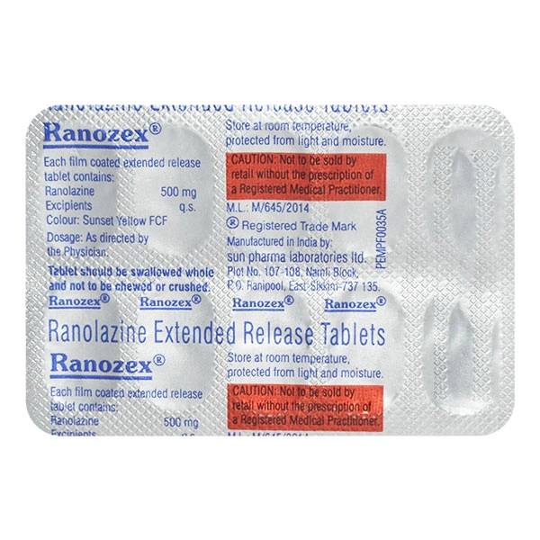 Ranolazine 500mg strip