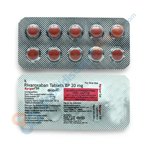 Buy Rpigat 20mg Tablets 10’s (Rivaroxaban 20mg)[1] online