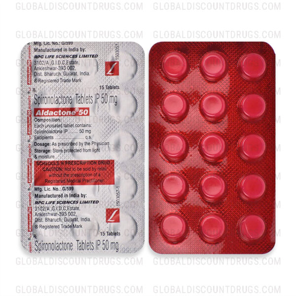 Buy Спиронолактон-50 мг-таблетки-полоски online
