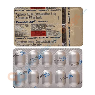 Aceclofenac-Paracetamol-Serratiopeptidase 100mg-325mg-15mg