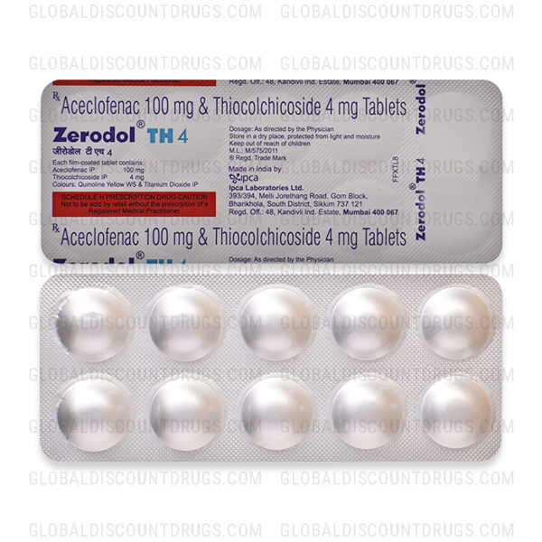 Buy Aceclofenac-Thiocolchicoside-100mg-4mg-strip online