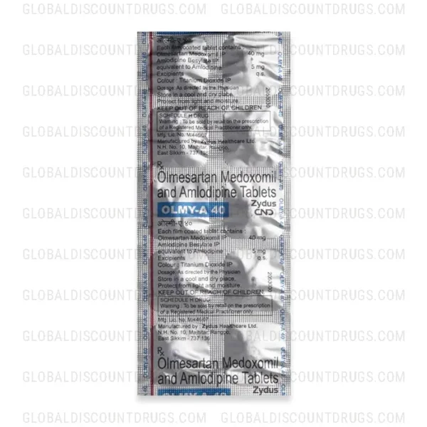Buy Амлодипин-Безилат-Олмесартан-Медоксомил-5мг-40мг-стрип online