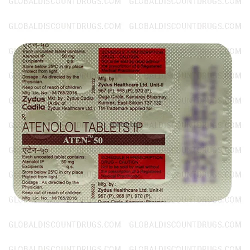 Buy Atenolol 50mg strip online