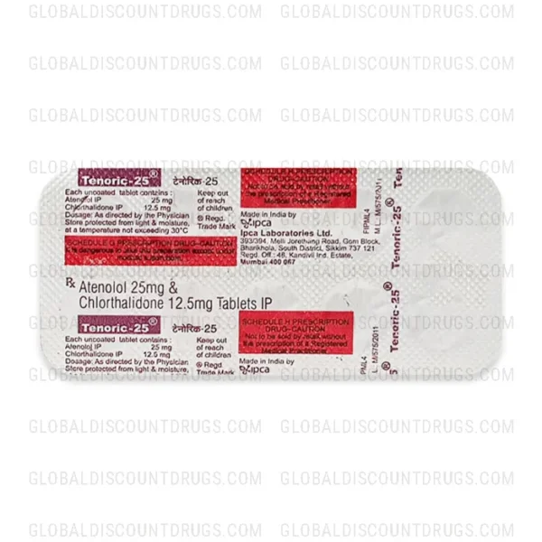 Buy Atenolol-Chlorthalidone-25mg-12.5mg-strip online