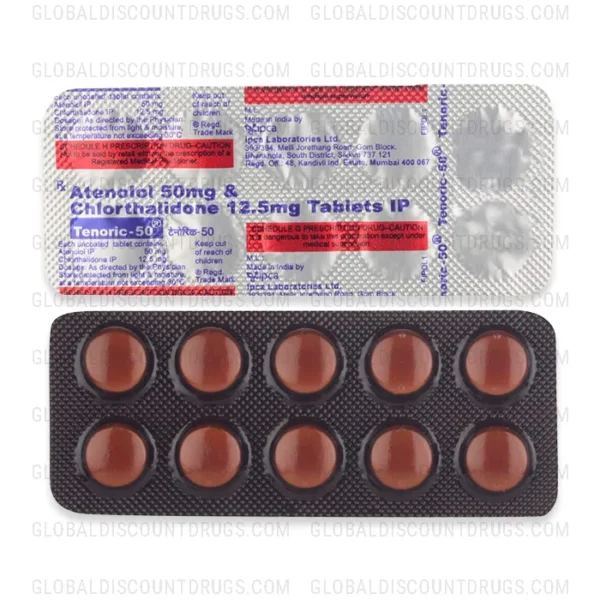 Buy Атенолол-хлорталидон-50 мг-12,5 мг-стрип online