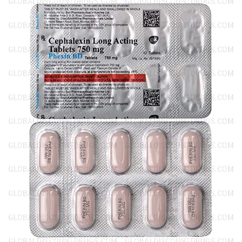 Buy Cephalexin 750mg strip online