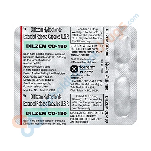 Diltiazem-180mg-CD-Dilzem-CD-180mg-Capsule-10S-tablet