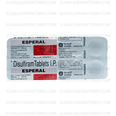 Buy Disulfiram 250mg tablets (Esperal 250mg Tablet 10’s) online