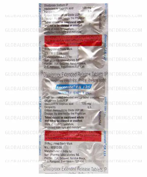 Buy Divalproex 125mg strip online