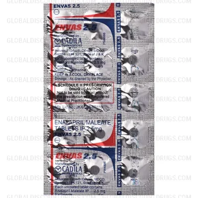 Buy Enalapril 2.5mg strip online