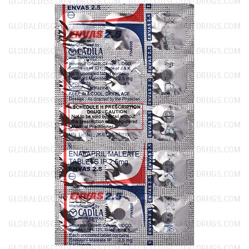 Buy Enalapril 2.5mg strip online