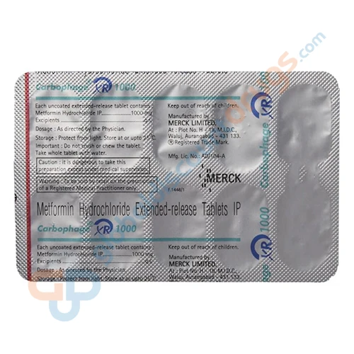 Metformin ER 1000mg Tablets