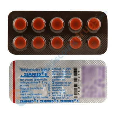Buy Methylprednisolone 8mg (Zempred 8 Tablets 10) online
