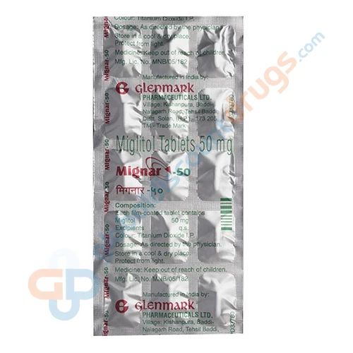 Miglitol-50mg-Mignar-50mg-tablet