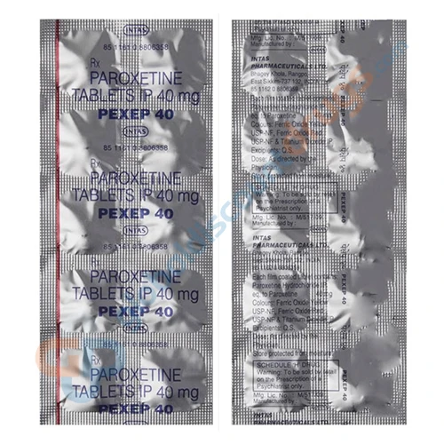 Buy Paroxetine 40mg (Pexep 40) tablets online