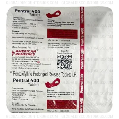 Pentoxifylline 400mg tablet