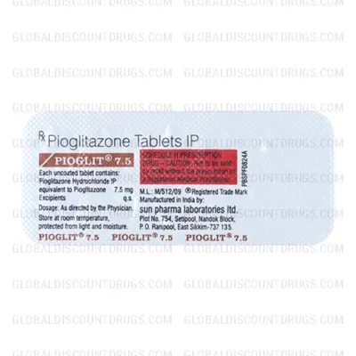 Buy Pioglitazone 7.5mg strip online