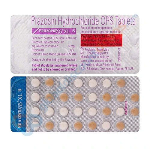 Buy Prazosin ER 5mg (Prazopress XL 5mg) tablets online
