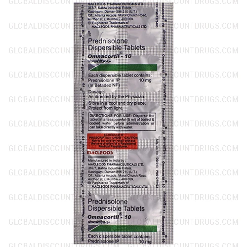 Prednisone-Prednisolone 10mg Macleods strip