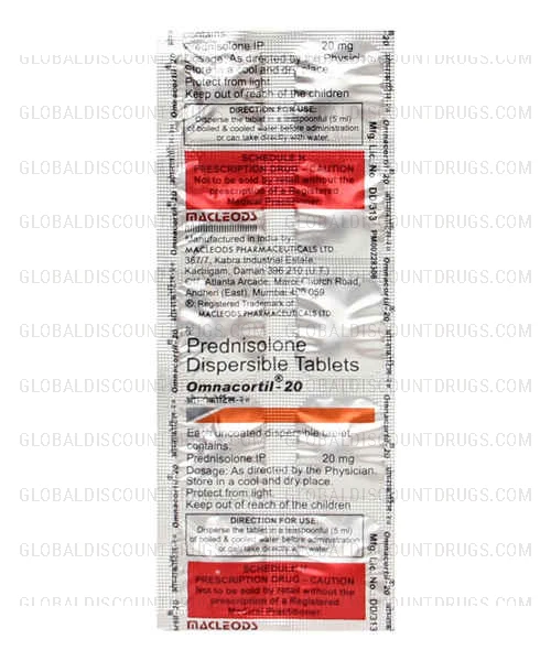 Buy Prednisone-Prednisolone 20mg Macleods strip online