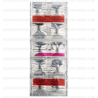 Prednisone-Prednisolone 40mg Macleods strip
