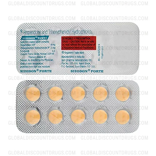 Buy Risperidone Trihexyphenidyl 4mg 2mg strip online