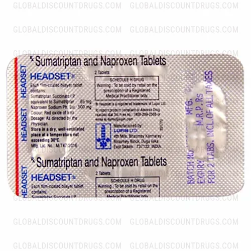 Buy Sumatriptan Naproxen 85mg 500mg strip online
