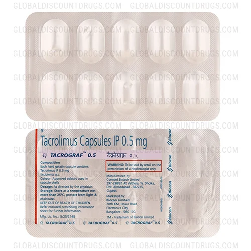 Buy Tacrolimus 0.5mg strip online