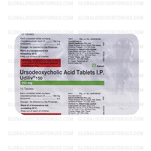 Buy Ursodiol Ursodeoxycholic 150mg strip online