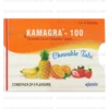 Kamagra 100mg Chewable Tablets (Banana, Pineapple, Strawberry, Orange flavors) tablets