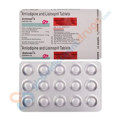 Amlodipine-Lisinopril-5mg-5mg-Amlovas-L-tablets