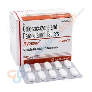 Chlorzoxazone-Paracetamol-250mg-500mg-Myospas-tablet