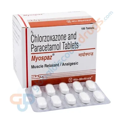 Chlorzoxazone-Paracetamol-250mg-500mg-Myospas-tablet