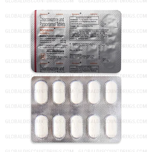 Buy Chlorzoxazone–Paracetamol-250mg-325mg-strip online