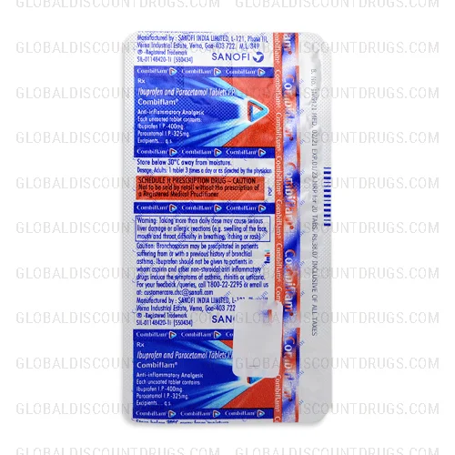Buy Combiflam-Ibrufen-Paracetamol-Sanofi-India-Ltd-strip online
