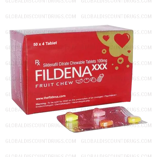 Fildena XXX Fruit Chew 100mg (Free Pills) tablets
