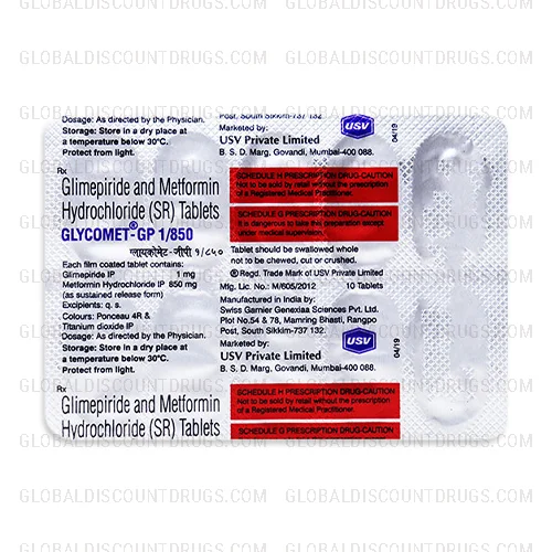 Buy Glimepiride-Metformin-1mg-850mg-strip online