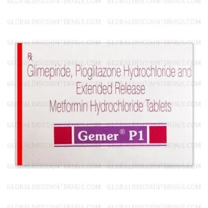Glimepiride Pioglitazone Metformin 1mg 15mg 500mg tablets