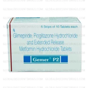 Glimepiride Pioglitazone Metformin 2mg 15mg 500mg tablets