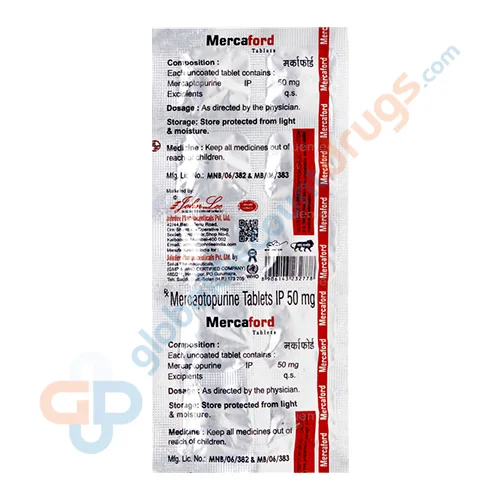 Mercaptopurine-50mg-Mercaford-tablet