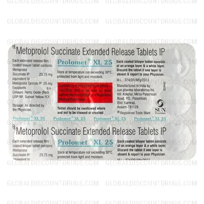Buy Metoprolol XL 25mg strip online
