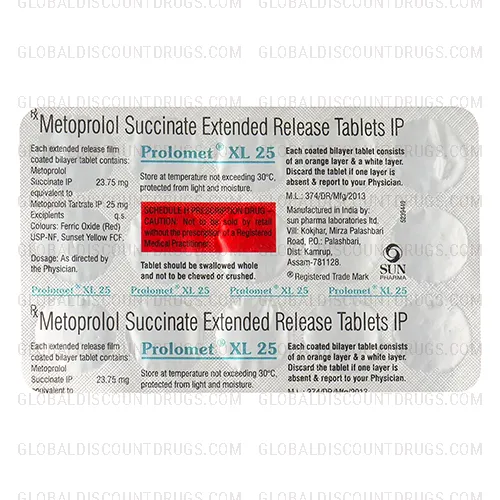 Buy Metoprolol XL 25mg strip online