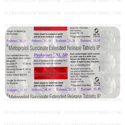 Buy Metoprolol XL 50mg strip online