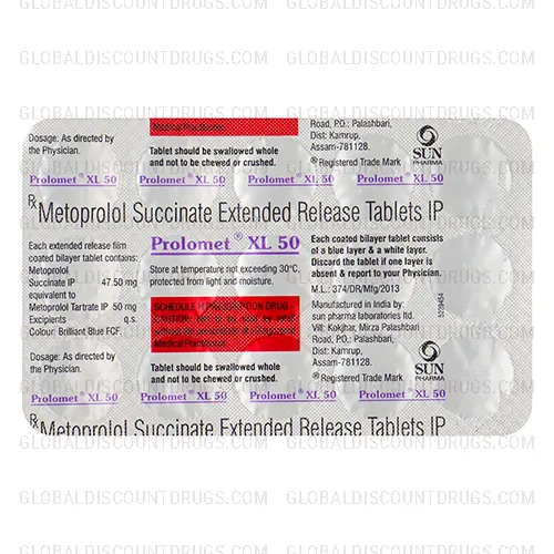Buy Metoprolol XL 50mg strip online